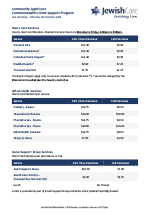 CHSP - Fee Schedule 4 October 2026