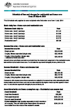 Schedule of Fees and Charges for Residential and Home Care (from 20 March 2024)